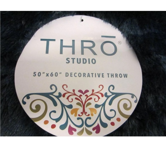 New Thro Studio Decorative Teal Blue Blanket throw - Picture 3 of 11